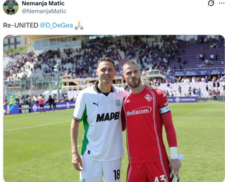 开云体育app-老友重聚!萨索洛客场战平佛罗伦萨,马蒂奇晒和德赫亚合照